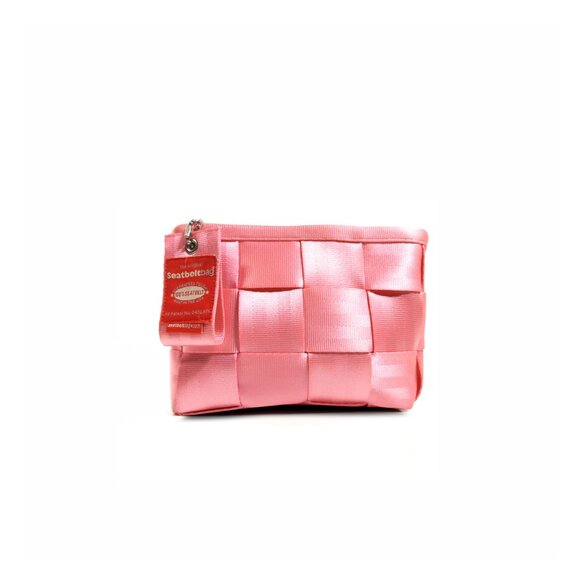 HARVEY'S Seatbelt Purse Small Pink Clutch 8" - Picture 2 of 8